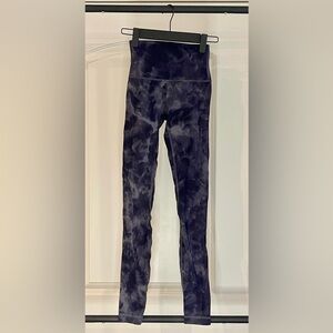 lululemon athletica Navy Tie-Dye Leggings